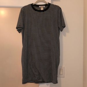 Black And White Stripe T Shirt Dress